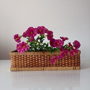 Long Narrow Woven Bast Basket